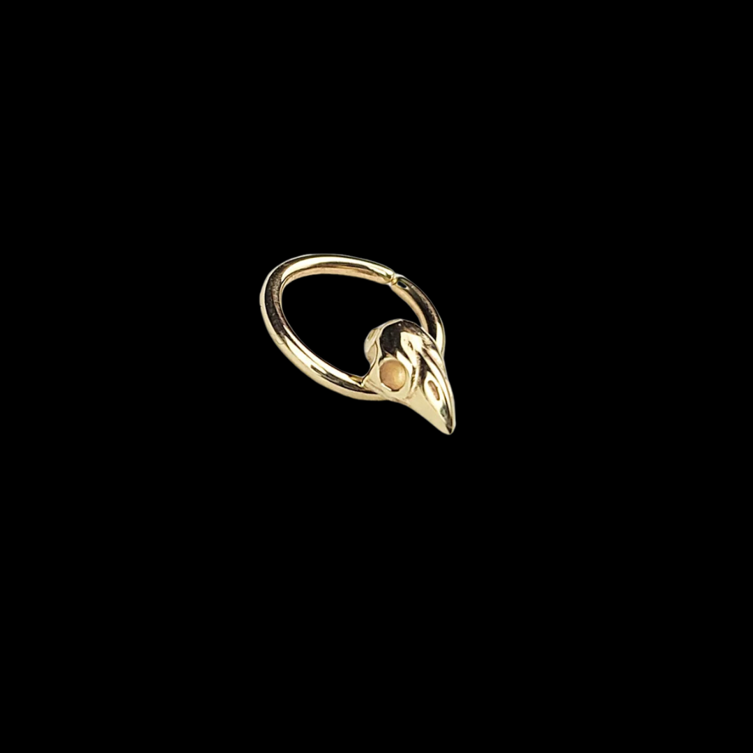 Bird Skull Septum Ring - Gold Options - Inchoo Bijoux