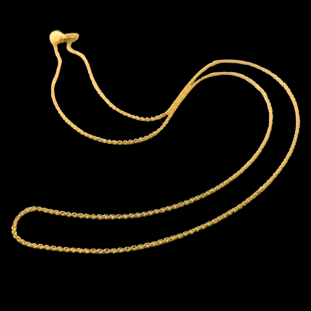 Yellow Gold Cable Chain 10K - 14K