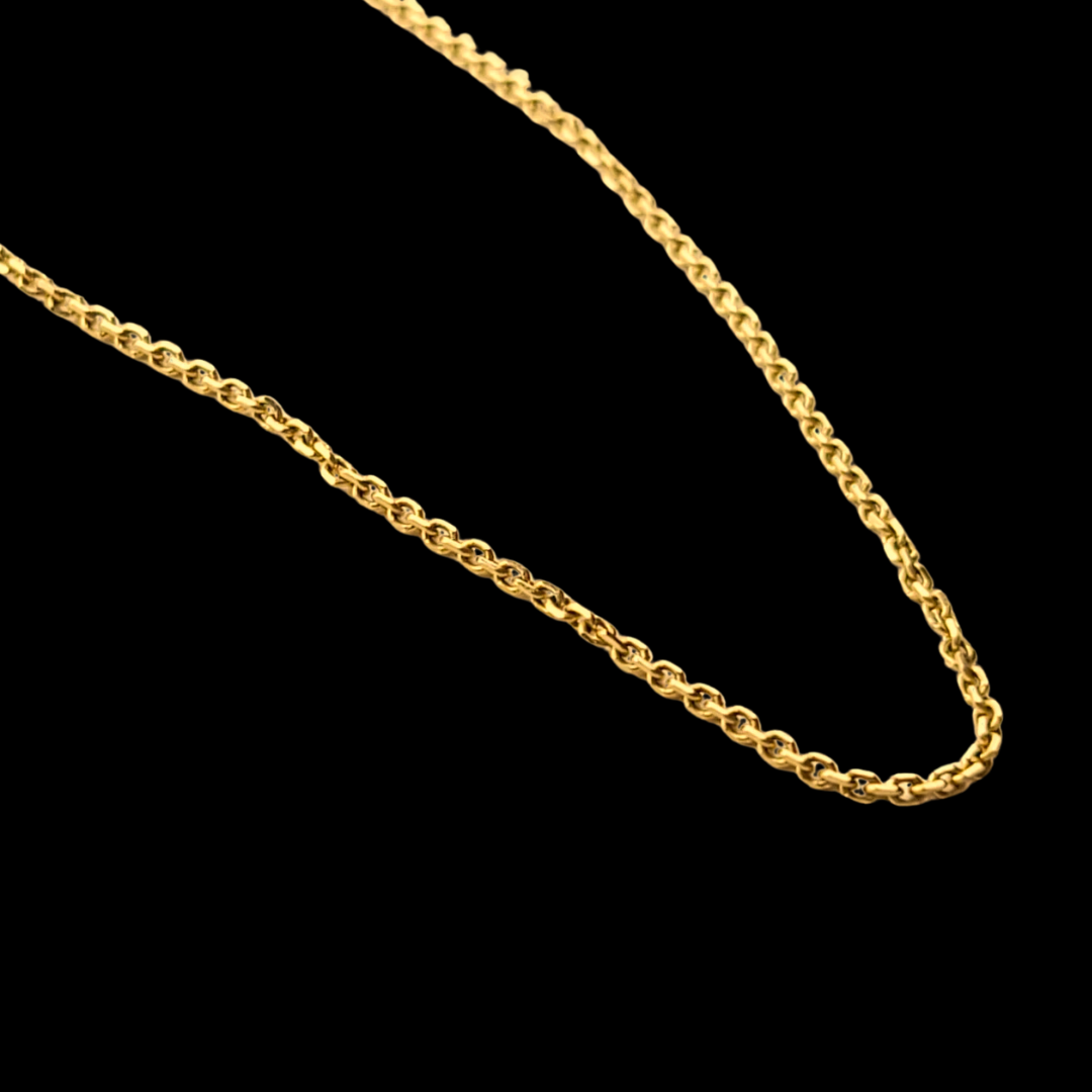 Yellow Gold Chisel Cable Chain 10K - 14K
