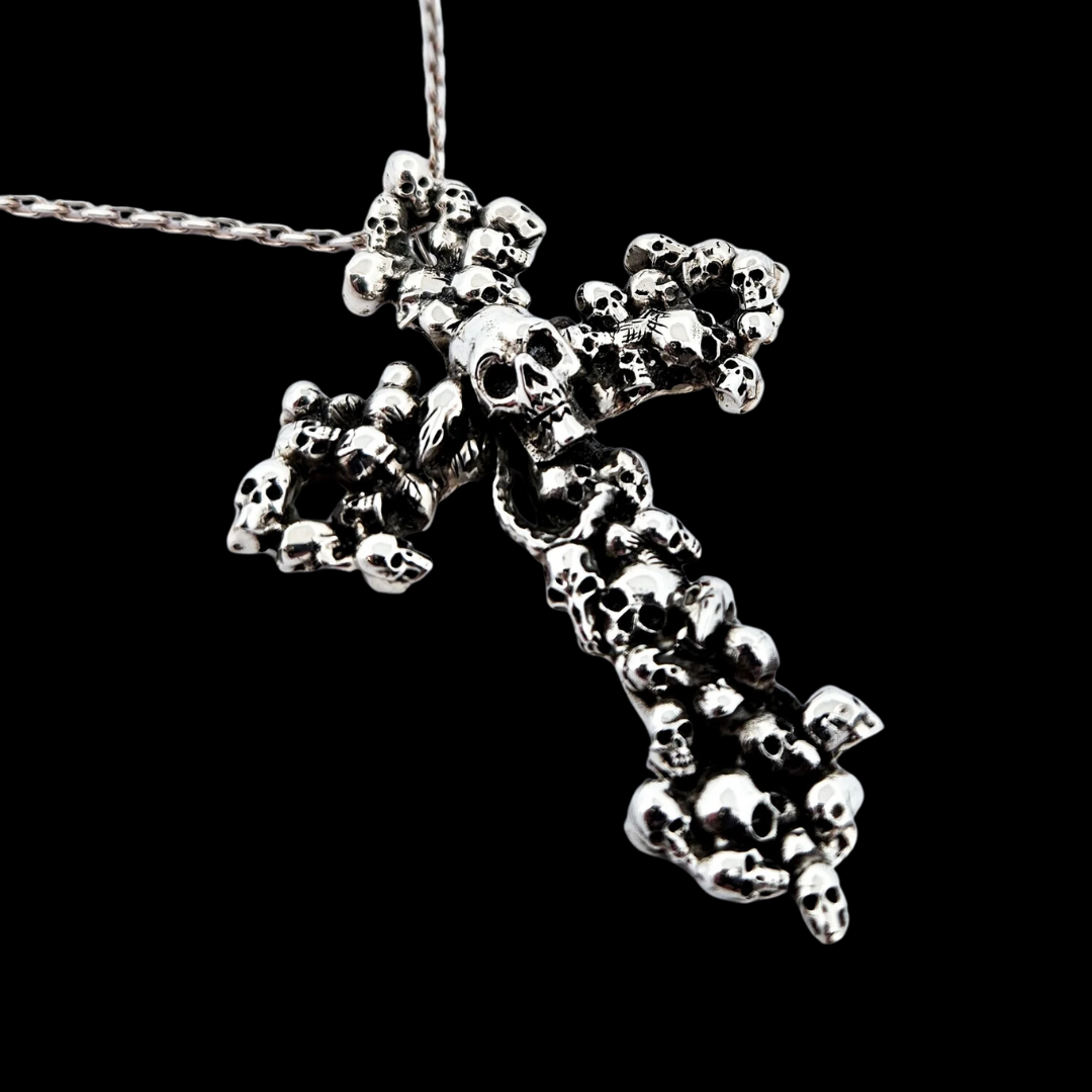 Catacombs Heavy Skull Cross Pendant