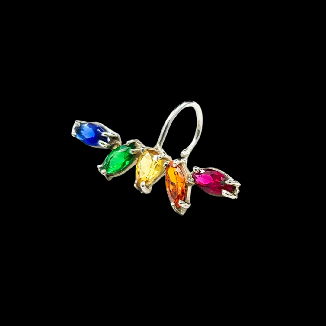 Rainbow Pride Fake Lip Ring - Inchoo Bijoux
