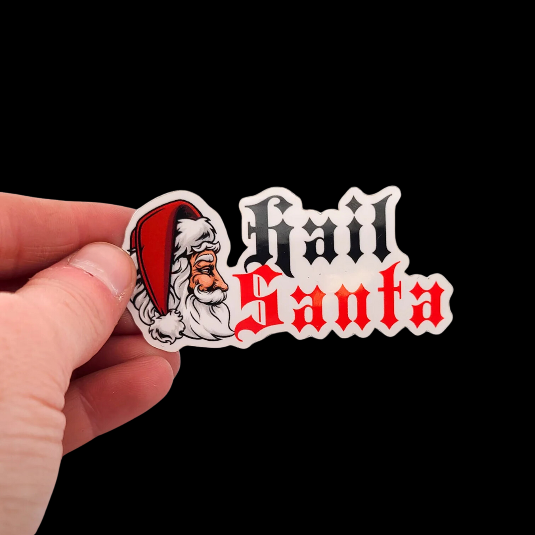 Hail Santa Holiday Sticker