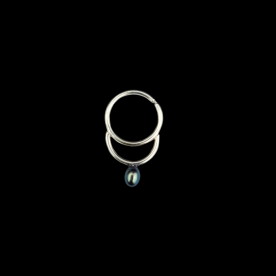 Dark Pearl Septum Nose Ring - Inchoo Bijoux