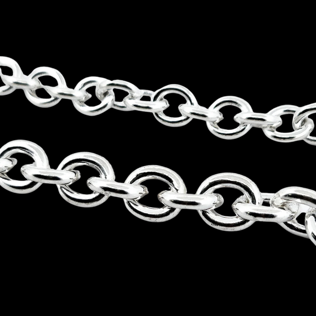 Heavy 6mm Cable Bracelet in Sterling Silver Chain