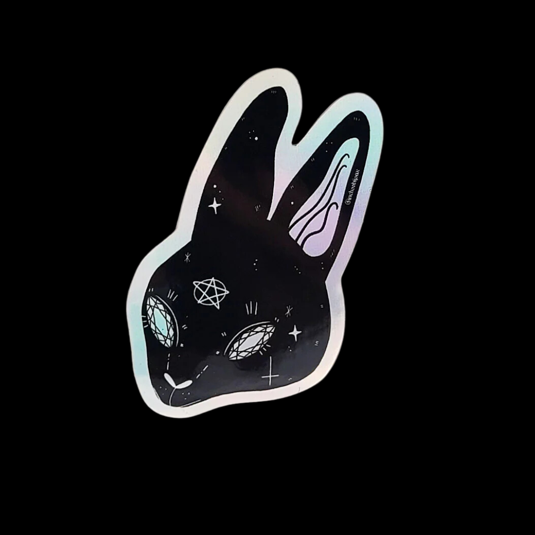 Holo Space Bunny Vinyl Sticker
