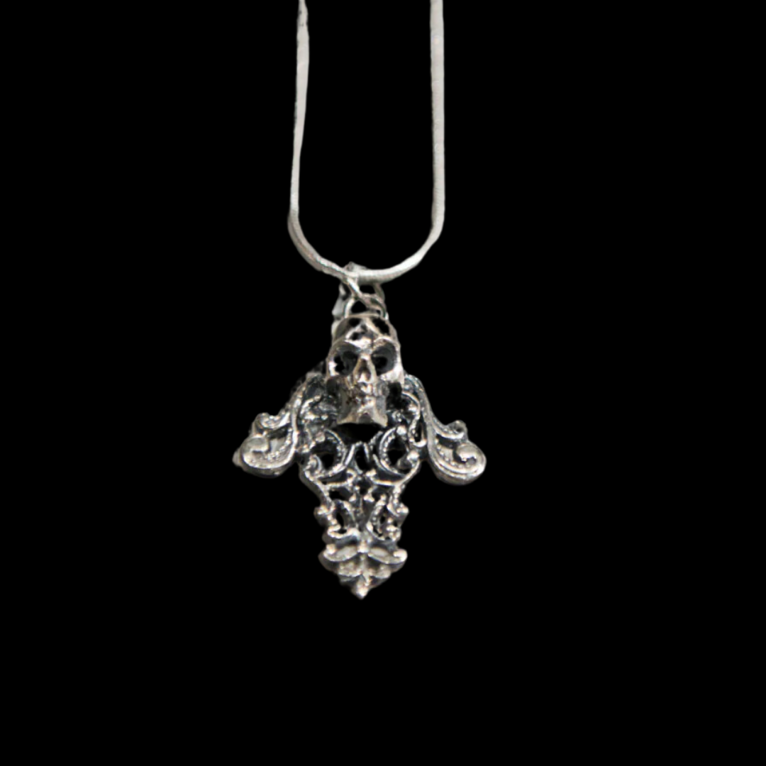 Lace Baroque Skull Pendant - Inchoo Bijoux