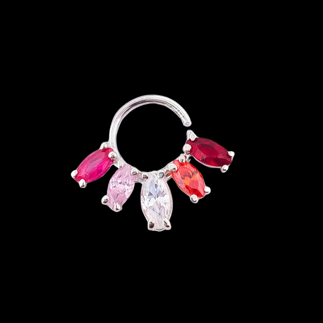 Lesbian Pride Flag Septum Piercing Marquise