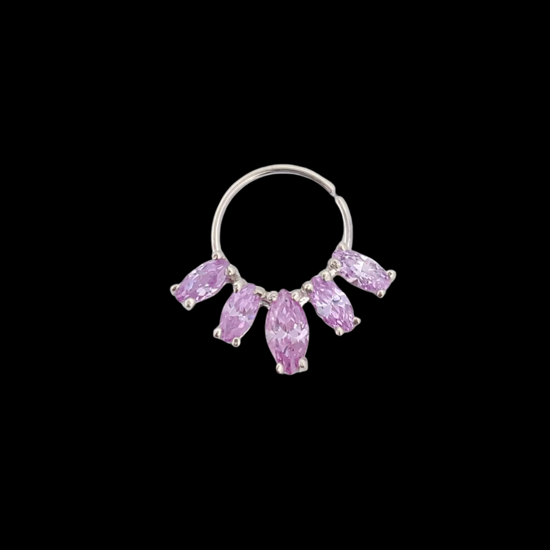 Lilac Marquise Gemstone Septum