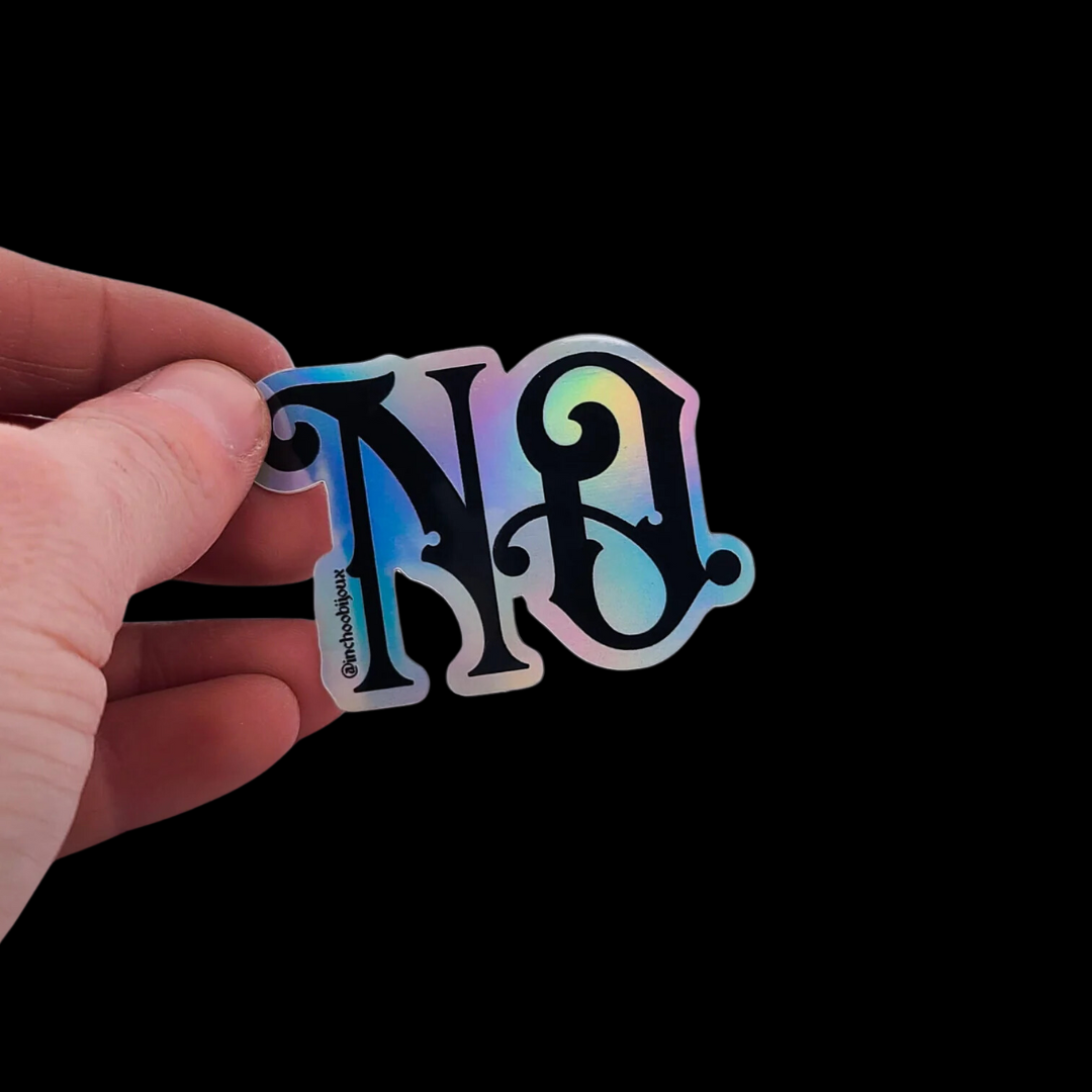No Holographic Vinyl Sticker - Inchoo Bijoux