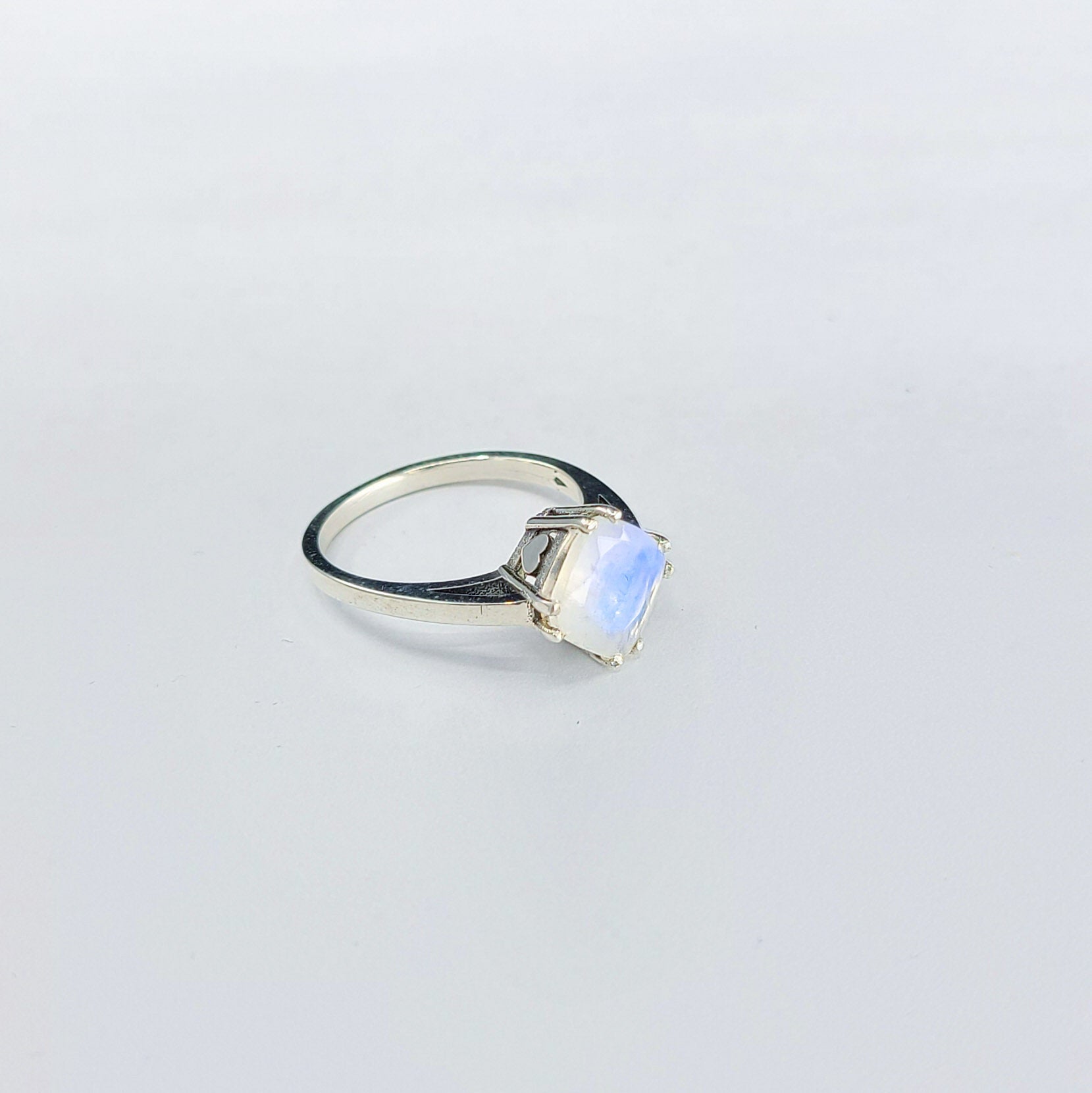 Big Rainbow Moonstone Ring