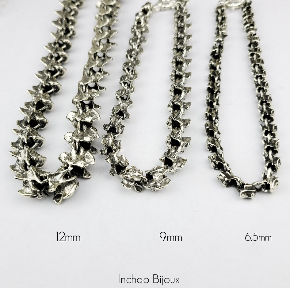 Massive 12mm Spine Necklace, Vertebrae Chain - Inchoo Bijoux