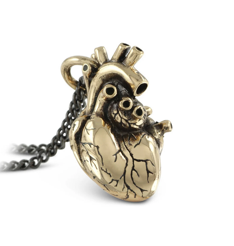 Collier - Anatomical heart Big - bronze