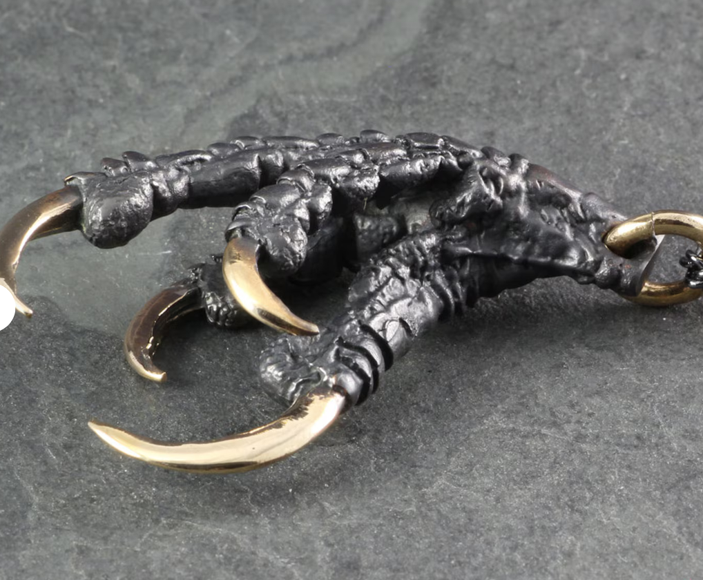 Collier - Crow Claw necklace - Black Bronze