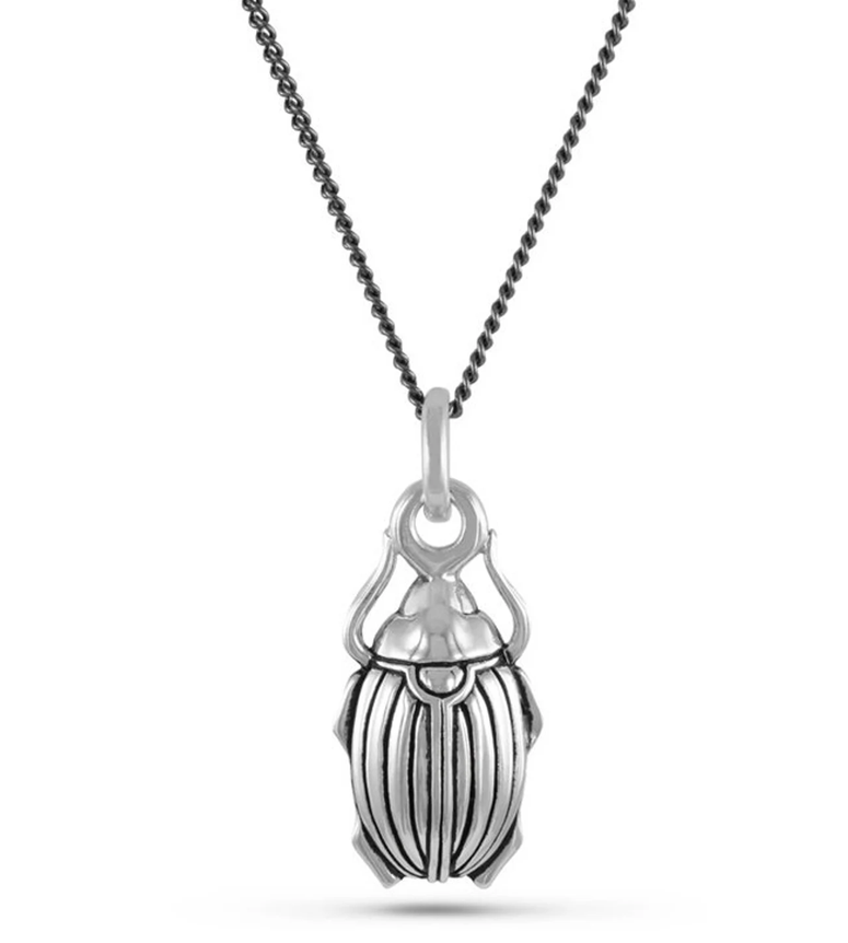 Collier - Pendentif - Scarab beetle - Pendant White Bronze