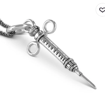 Collier - Seringe White Bronze
