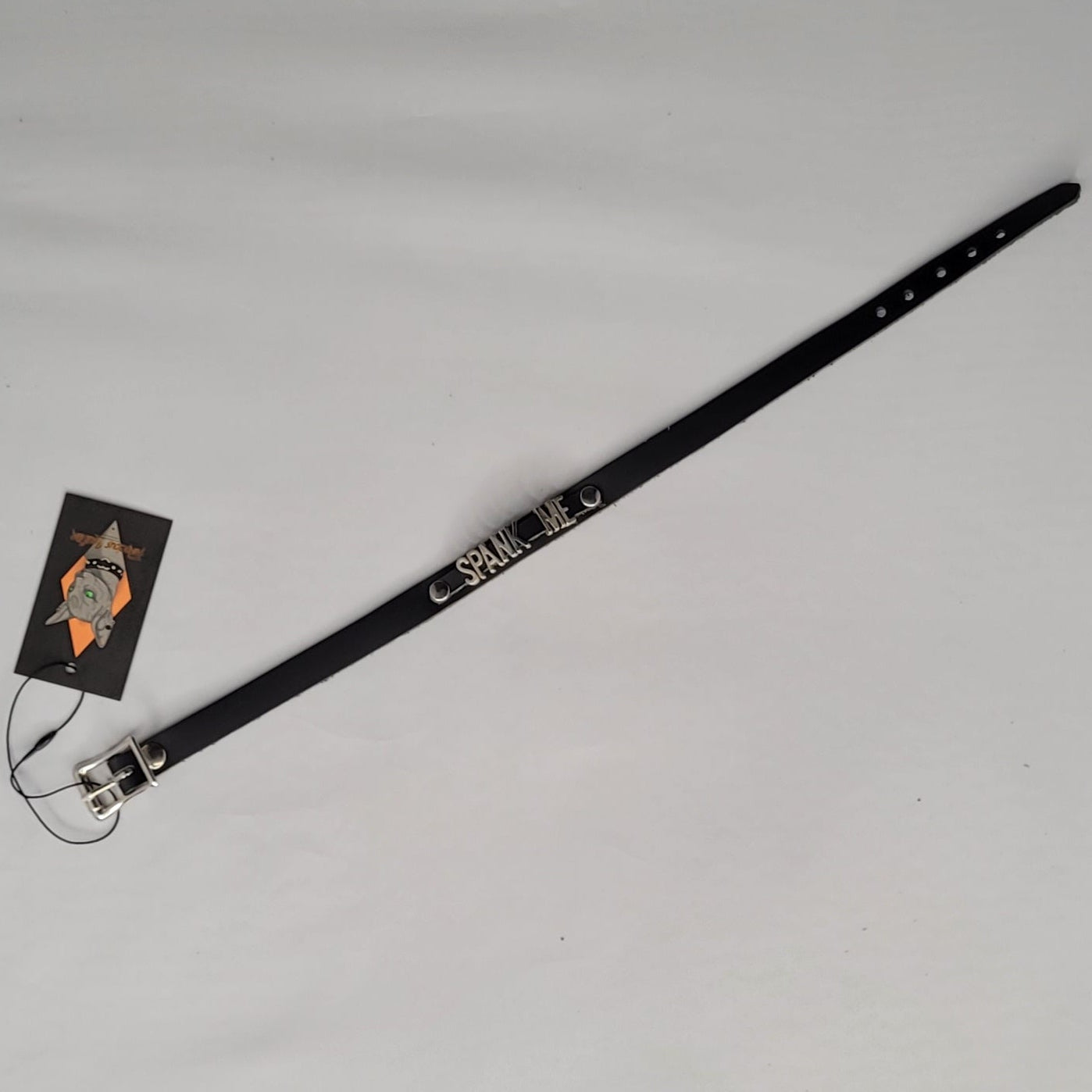Choker - word no spike - spank me - FLCK800 Small- Thin Spank Me SMALL