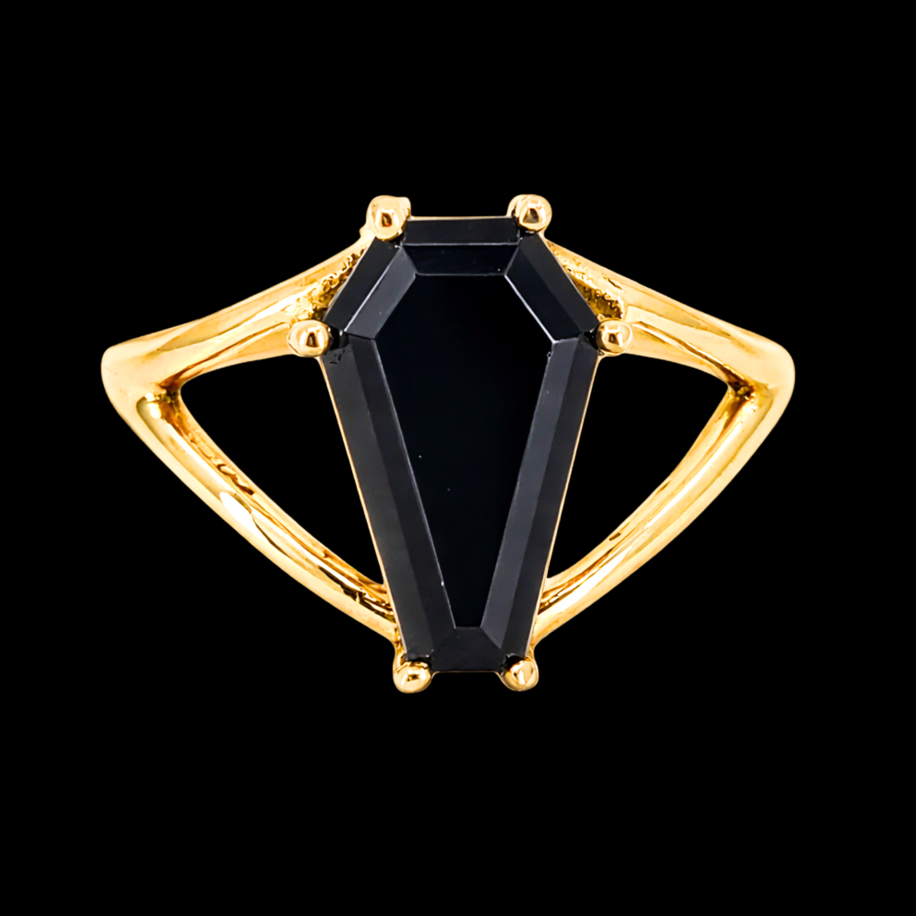 Big Coffin Solid Gold Ring (8x13) - Yellow Gold & Color Options