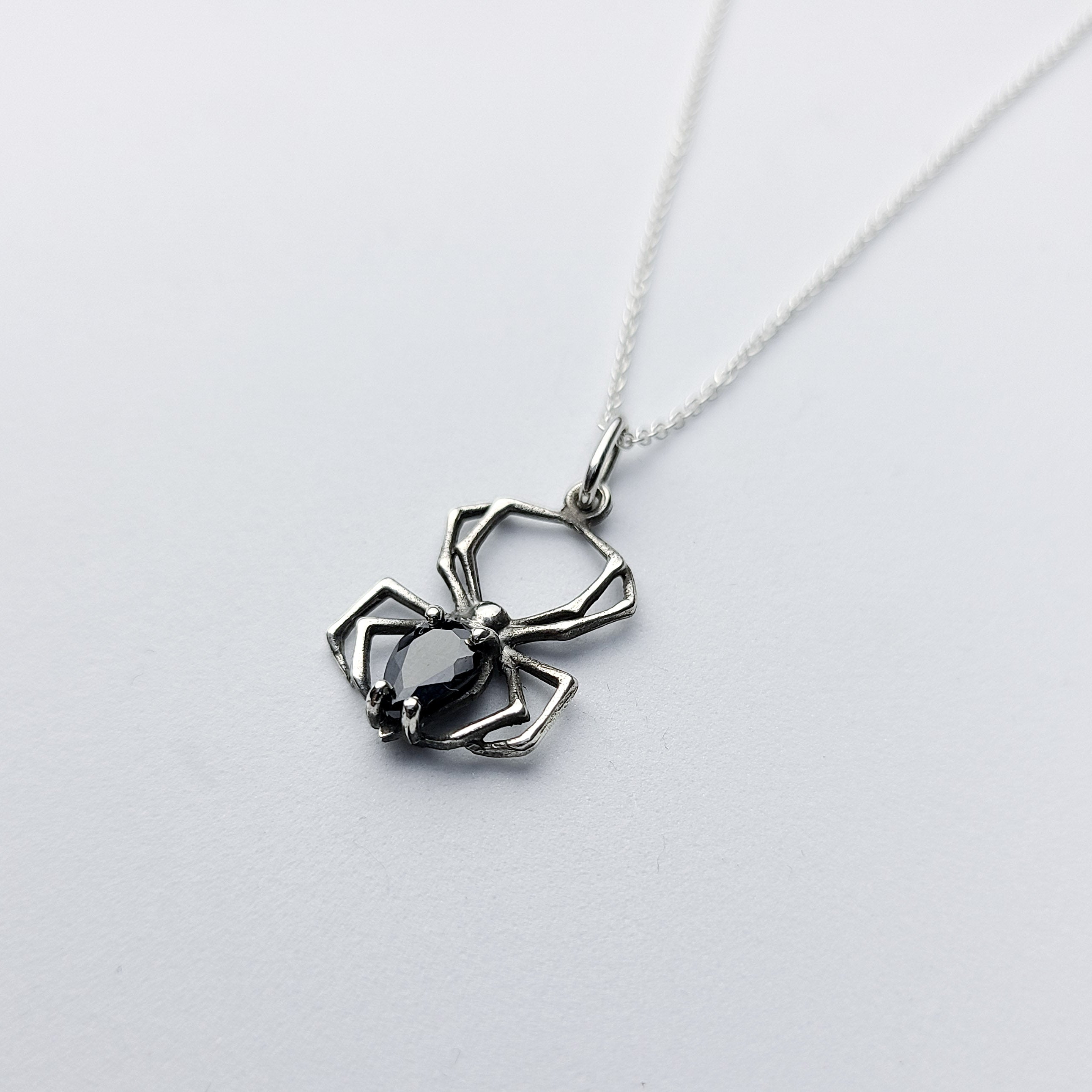Black Onyx Spider Pendant - Inchoo Bijoux