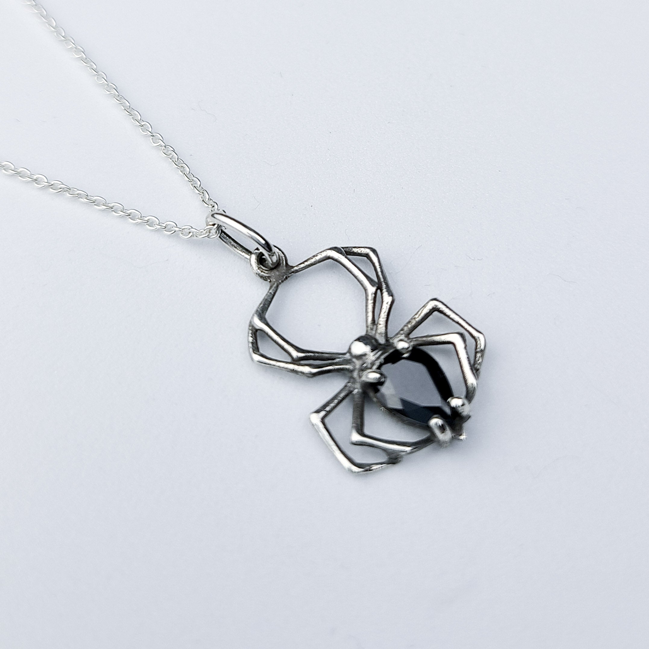 Black Onyx Spider Pendant - Inchoo Bijoux