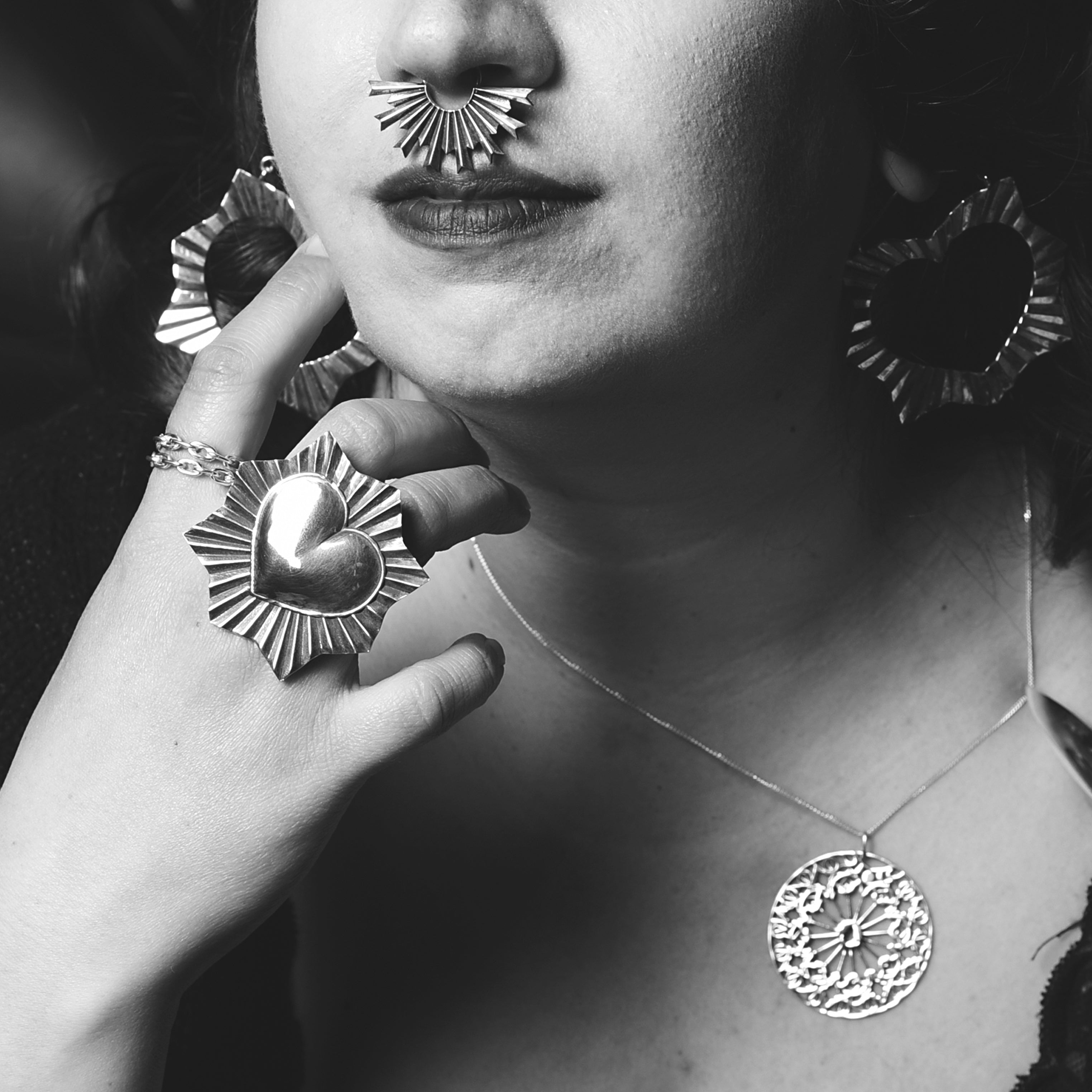 Art Deco Fan Oversized Septum