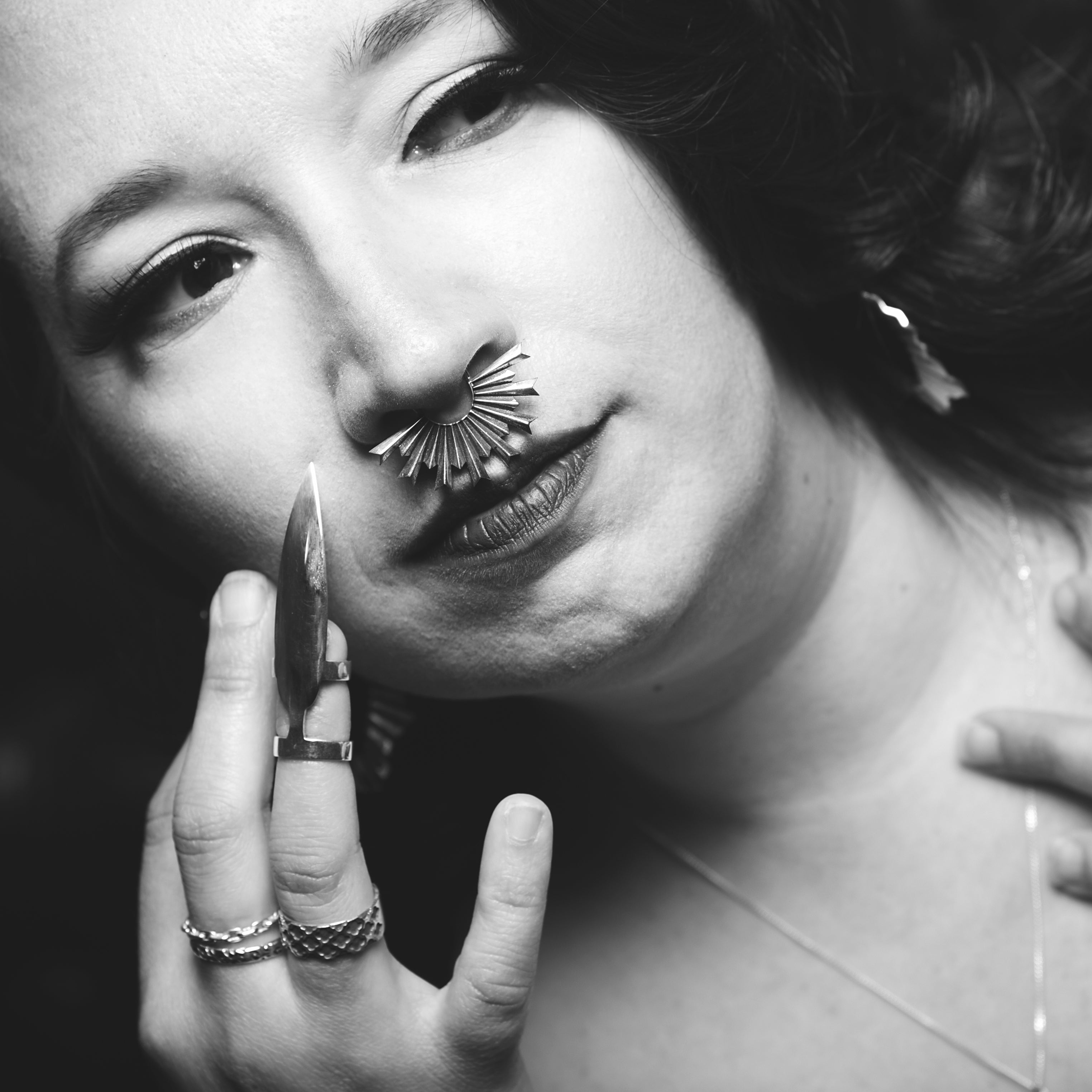 Art Deco Fan Oversized Septum