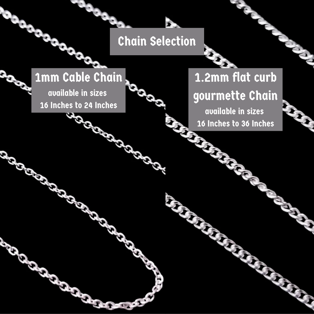 Gothic Letter Name Plate Necklace and Chain - Inchoo Bijoux
