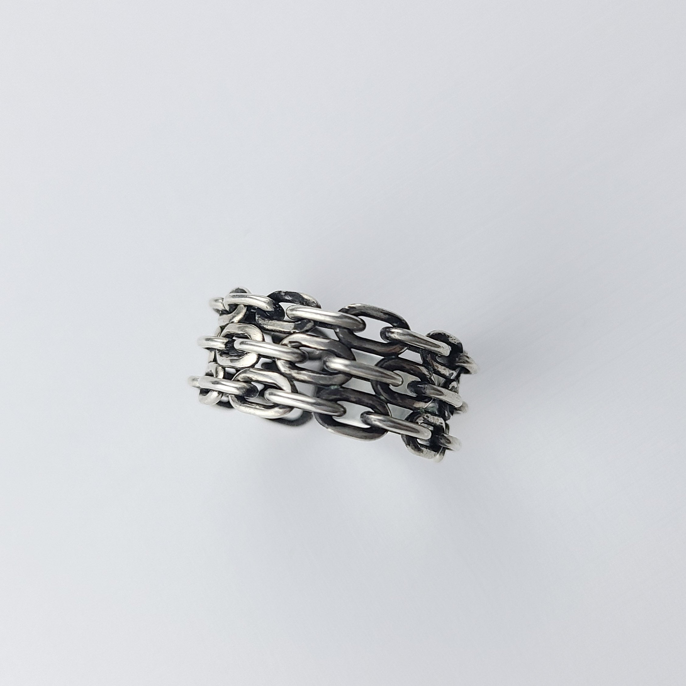 Wide 3 Row Keeper Chain Ring