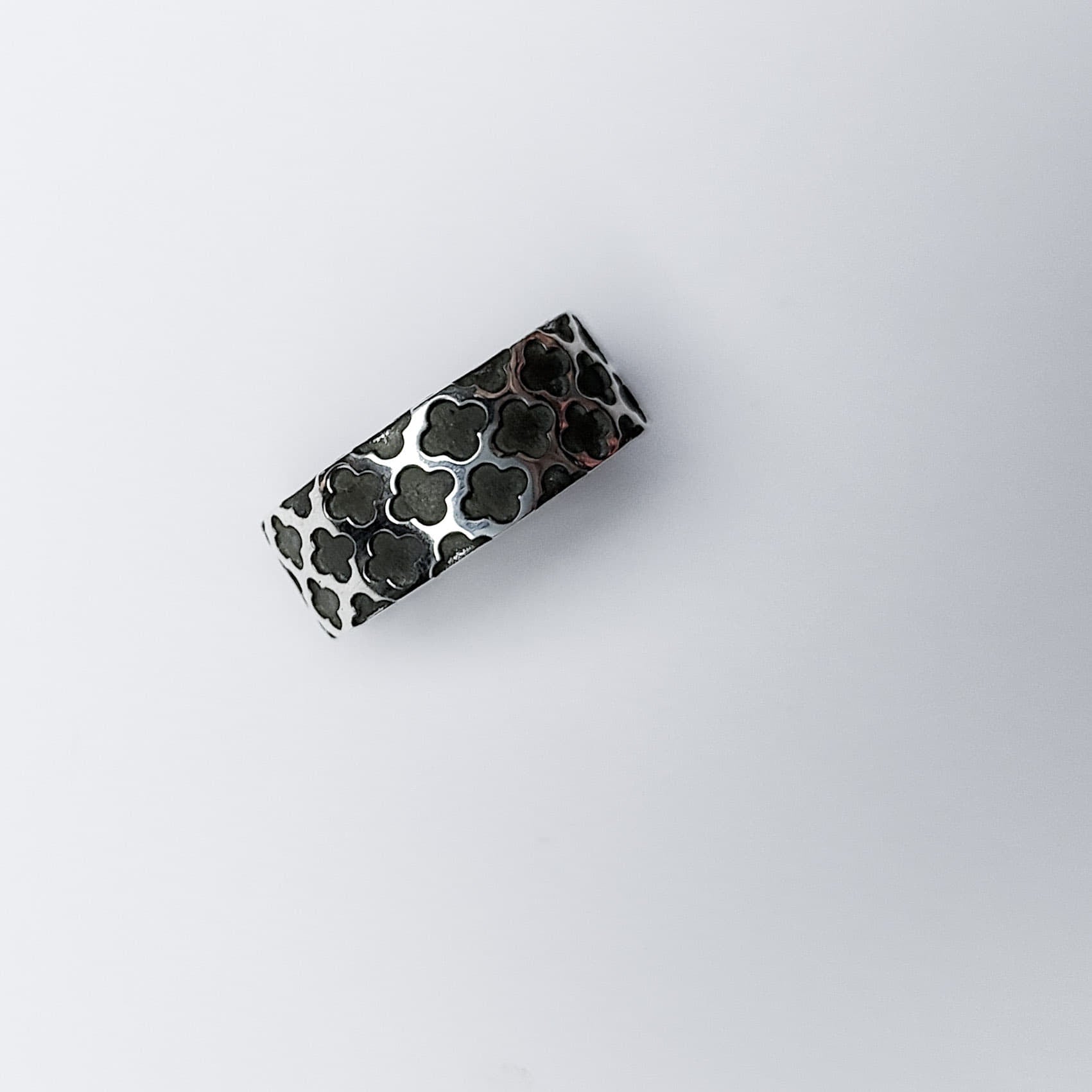 8mm Wide Confessional Pattern Ring Band-Ring-Inchoo Bijoux-Inchoo Bijoux