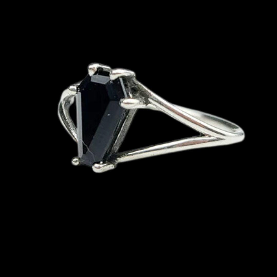 Cute Coffin Split Open Band Sterling Silver Ring (6x9) - Color Selection - Inchoo Bijoux