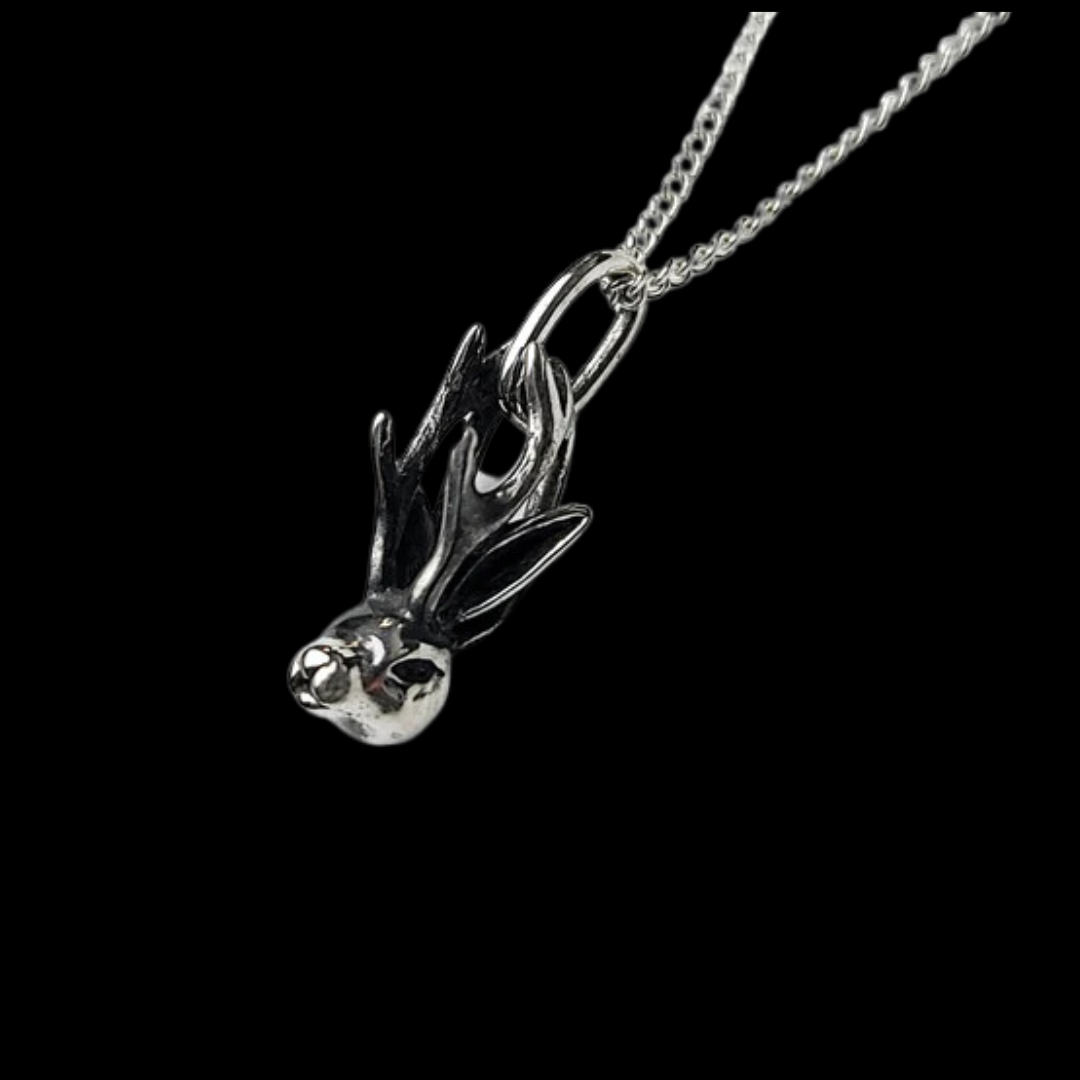 Silver Jackalope Pendant - Inchoo Bijoux