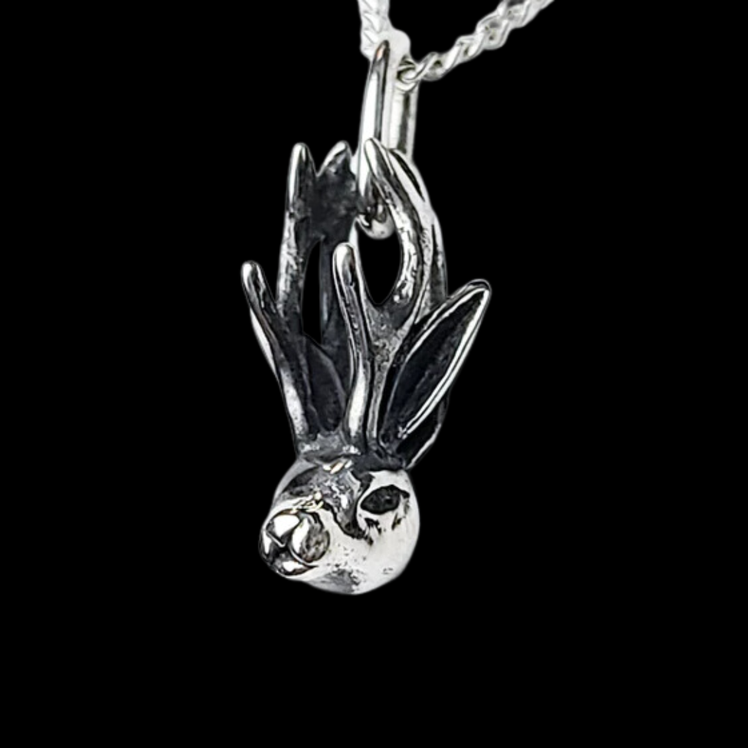 Silver Jackalope Pendant - Inchoo Bijoux