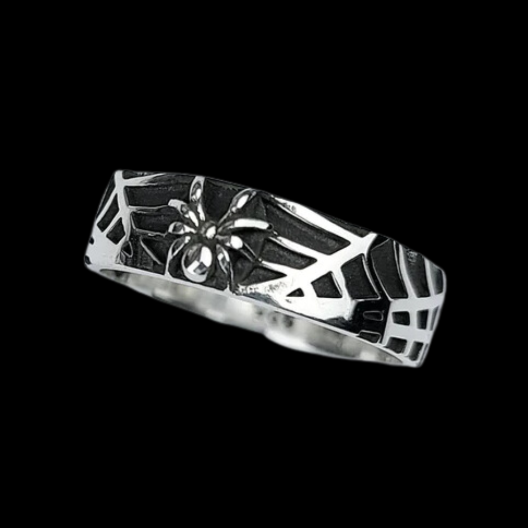 Spider and Spider Web Ring Band