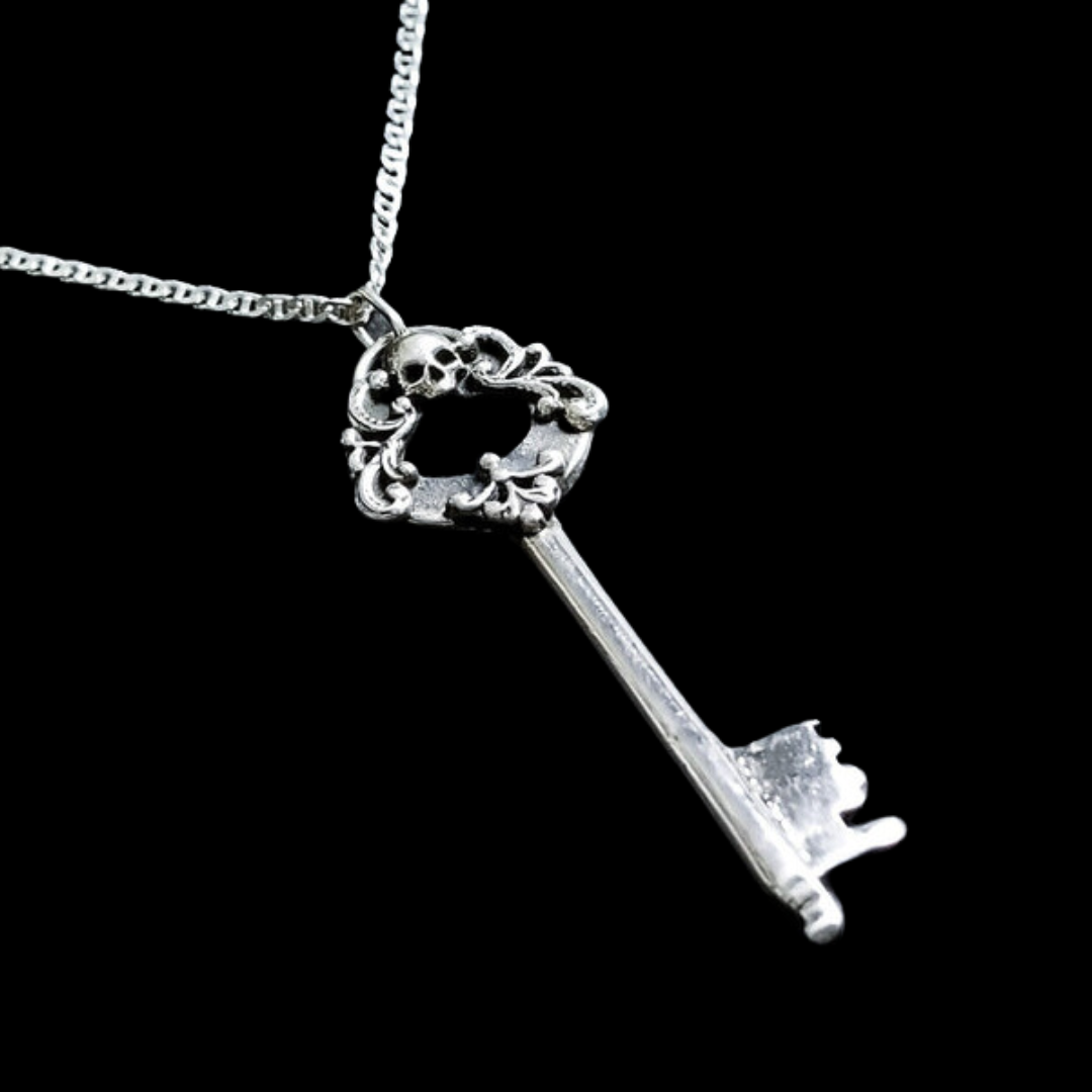 Victorian Skull Key Pendant - Inchoo Bijoux