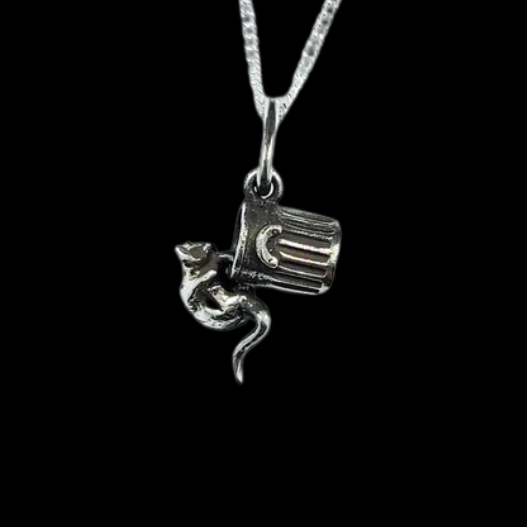 Tiny Rat Garbage Can Pendant