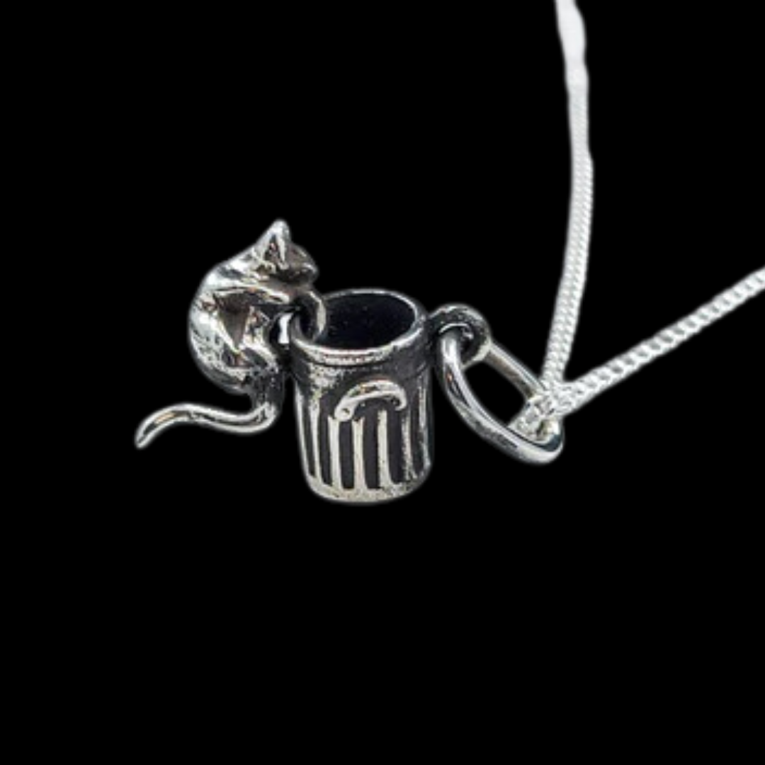 Tiny Rat Garbage Can Pendant