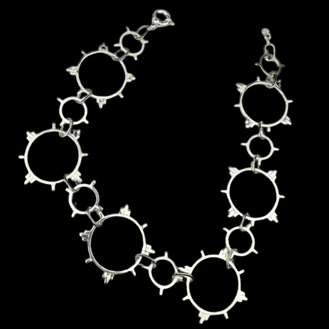 Celestial Choker, Modern Chain, Sterling Silver Chain