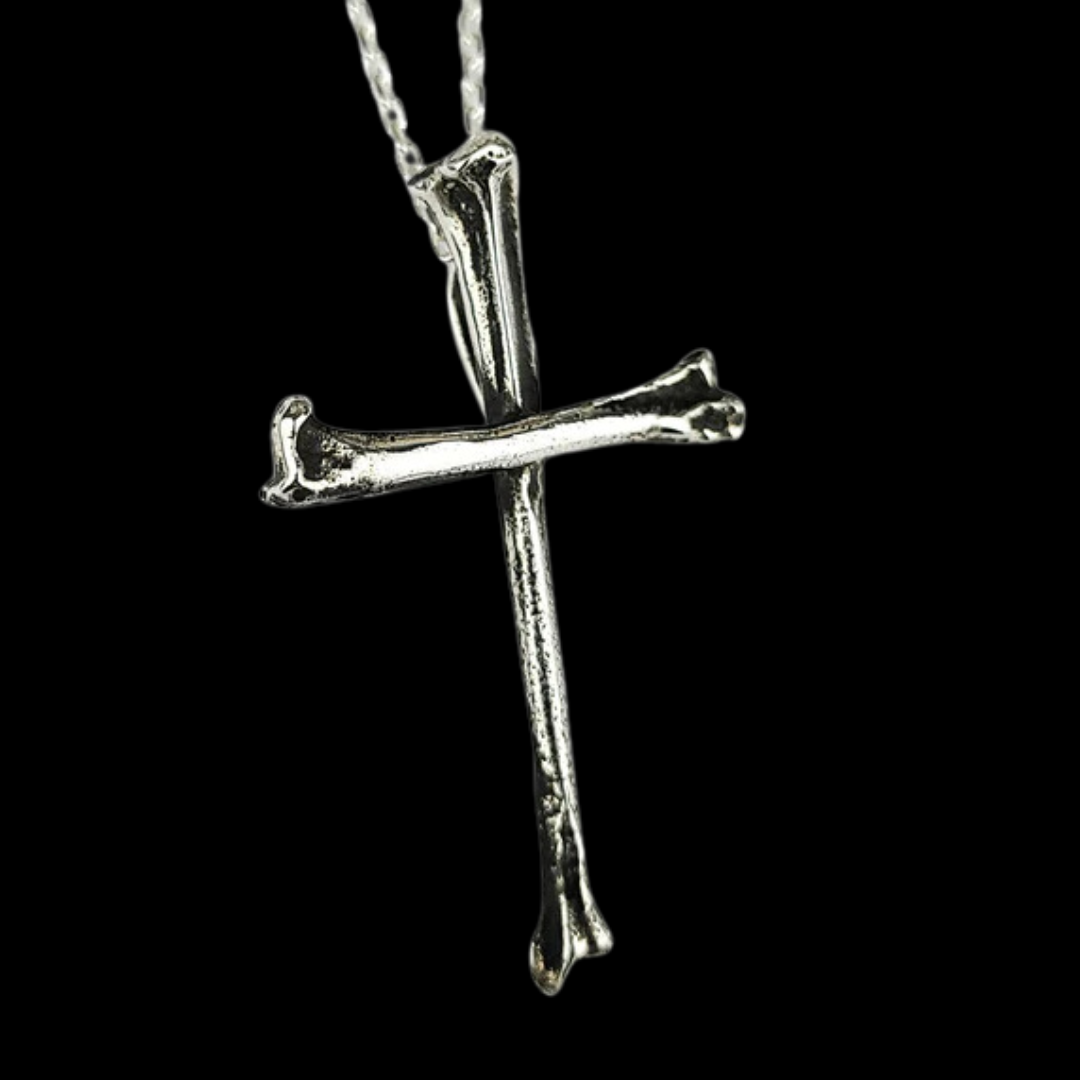 Heavy Bone Cross Pendant