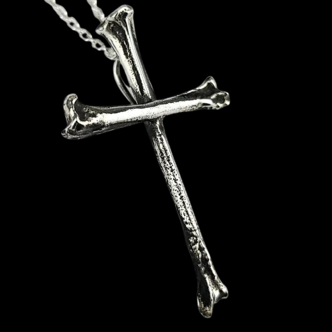 Heavy Bone Cross Pendant
