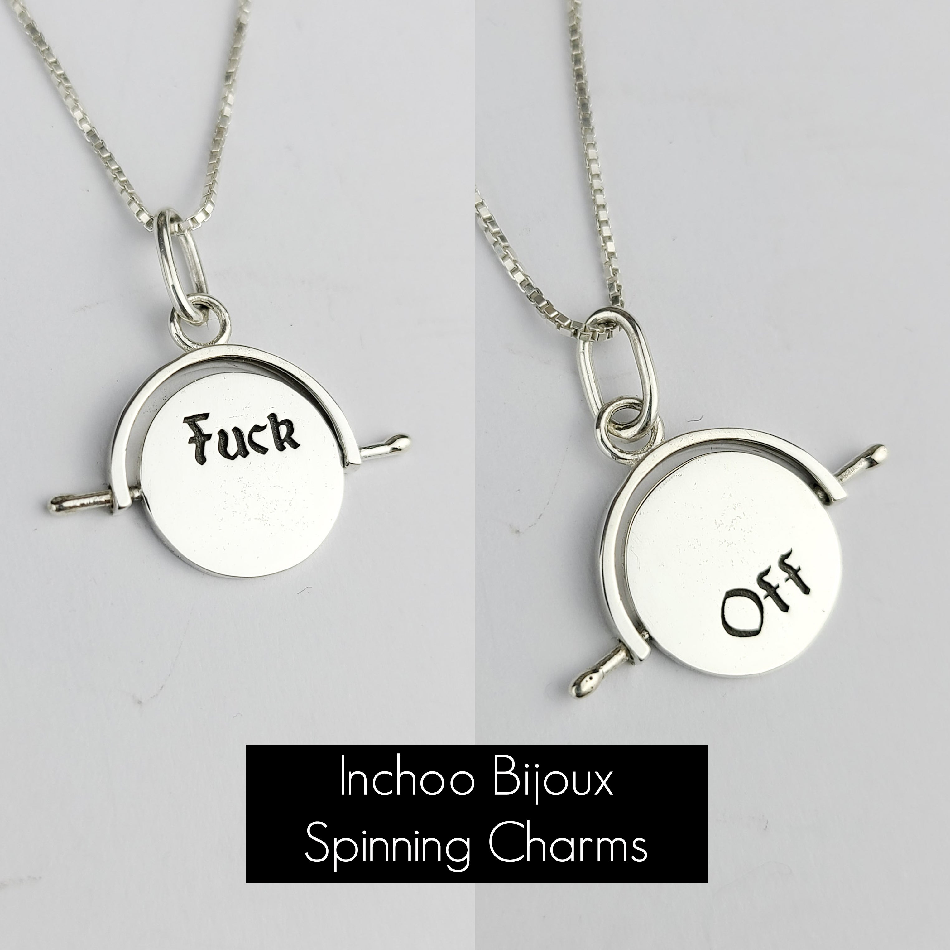 Fuck Off Spinning Pendant - Inchoo Bijoux