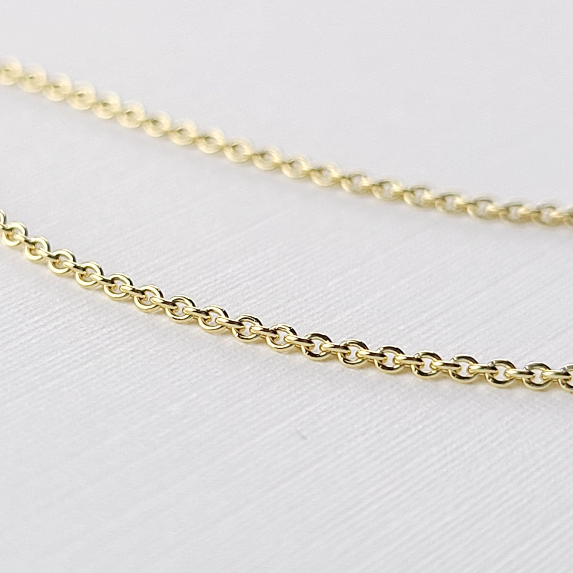 Yellow Gold Cable Chain 10K - 14K