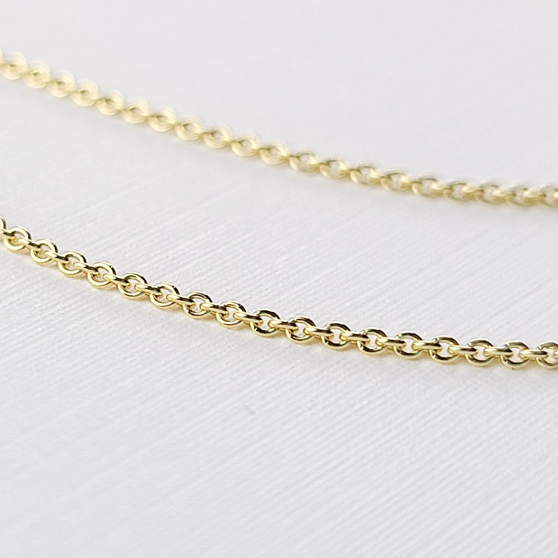Yellow Gold Cable Chain 10K - 14K