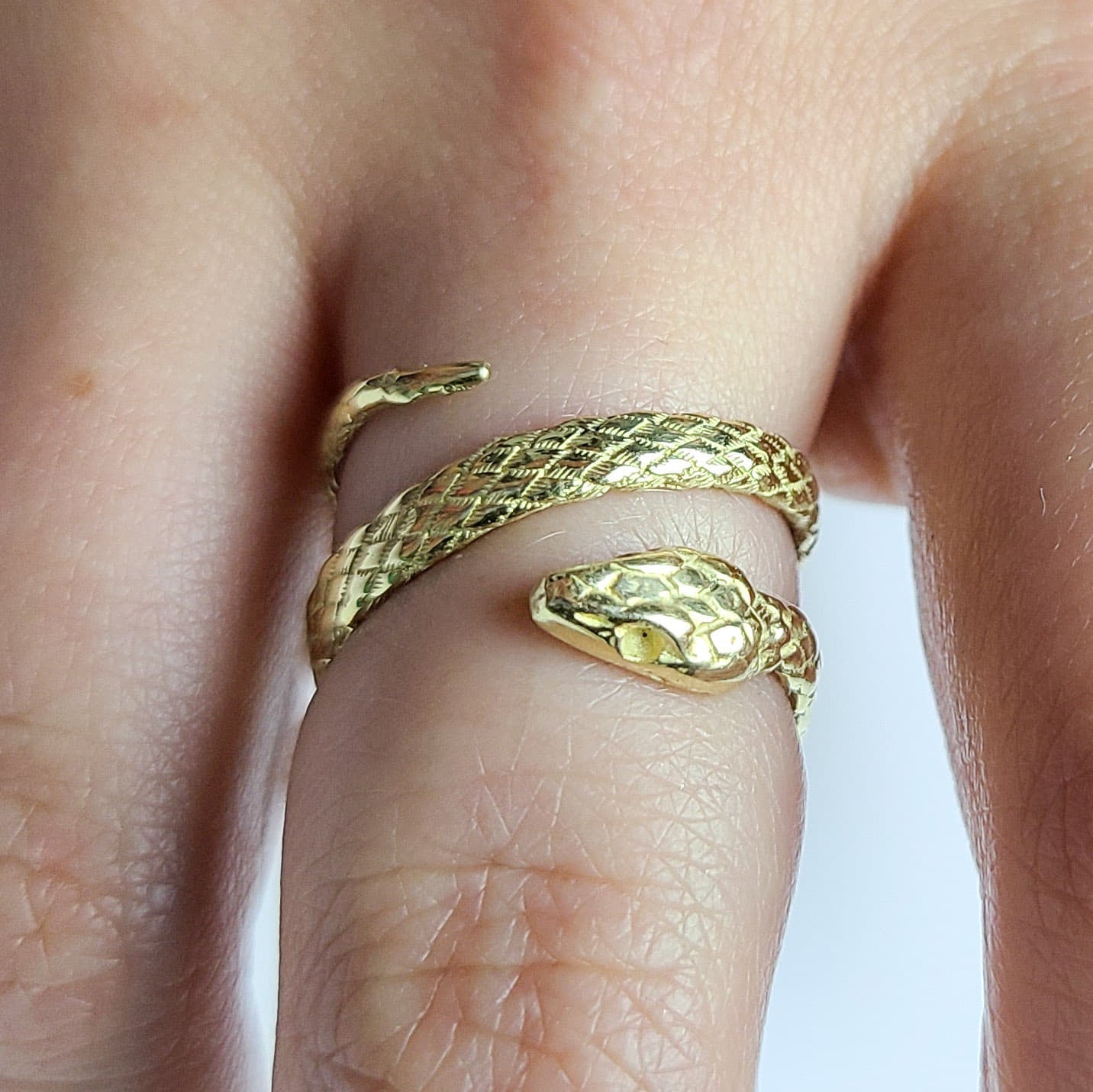 14k Yellow Gold Snake Wrap Ring-Ring-Inchoo Bijoux-Inchoo Bijoux