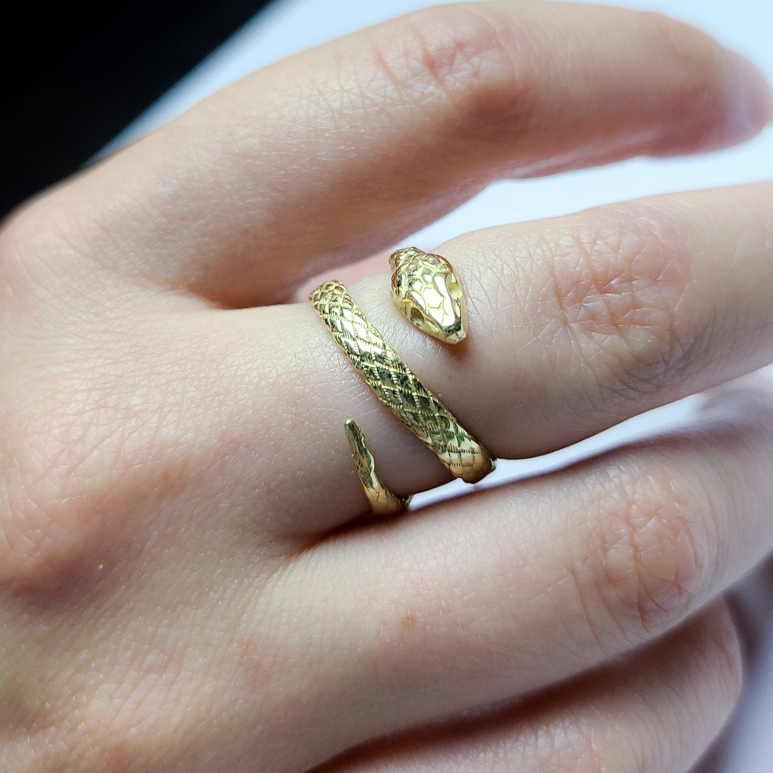 14k Yellow Gold Snake Wrap Ring-Ring-Inchoo Bijoux-Inchoo Bijoux