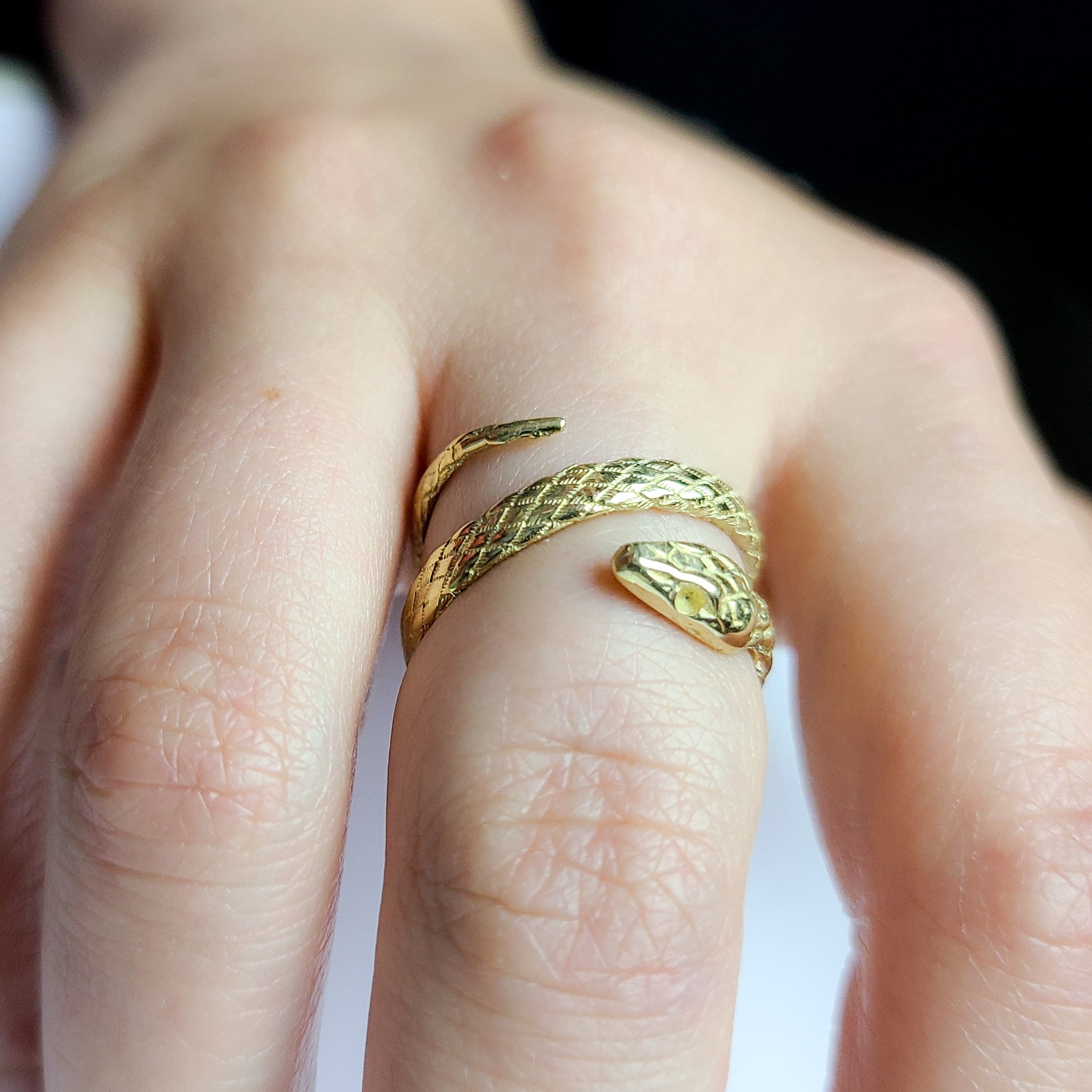 14k Yellow Gold Snake Wrap Ring-Ring-Inchoo Bijoux-Inchoo Bijoux