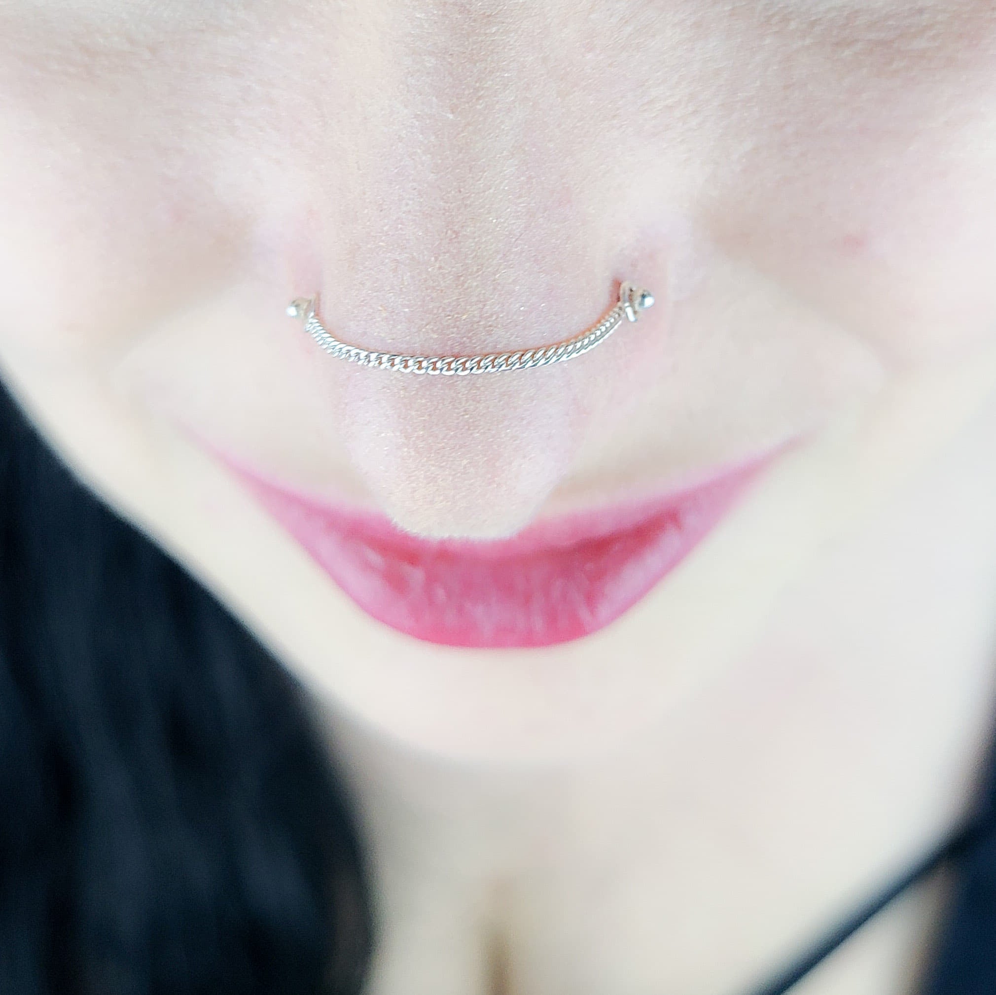 Flat Faceted Nose Chain-Nose Chain-Inchoo Bijoux-Inchoo Bijoux