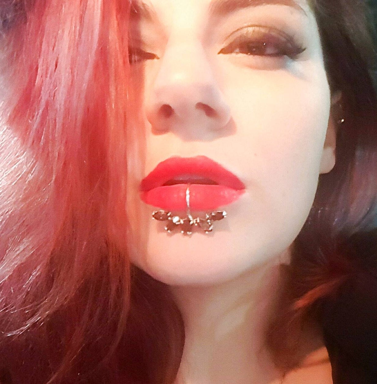 Smoky Topaz Fake Lip Ring - Inchoo Bijoux