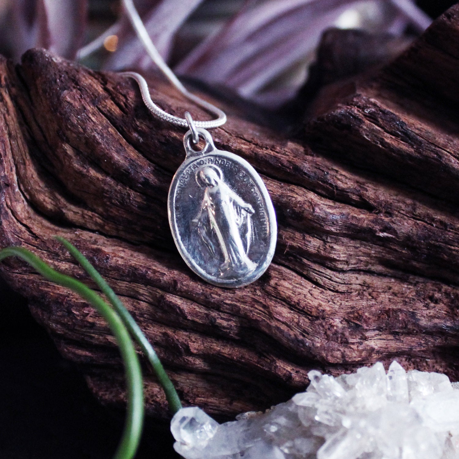 Silver Virgin Mary Pendant - Inchoo Bijoux