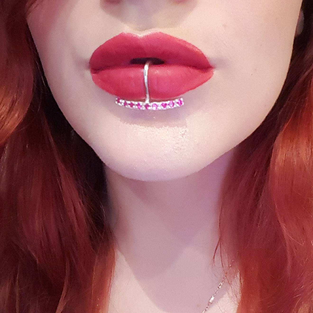 Ruby Red Fake Lip Piercing - Inchoo Bijoux