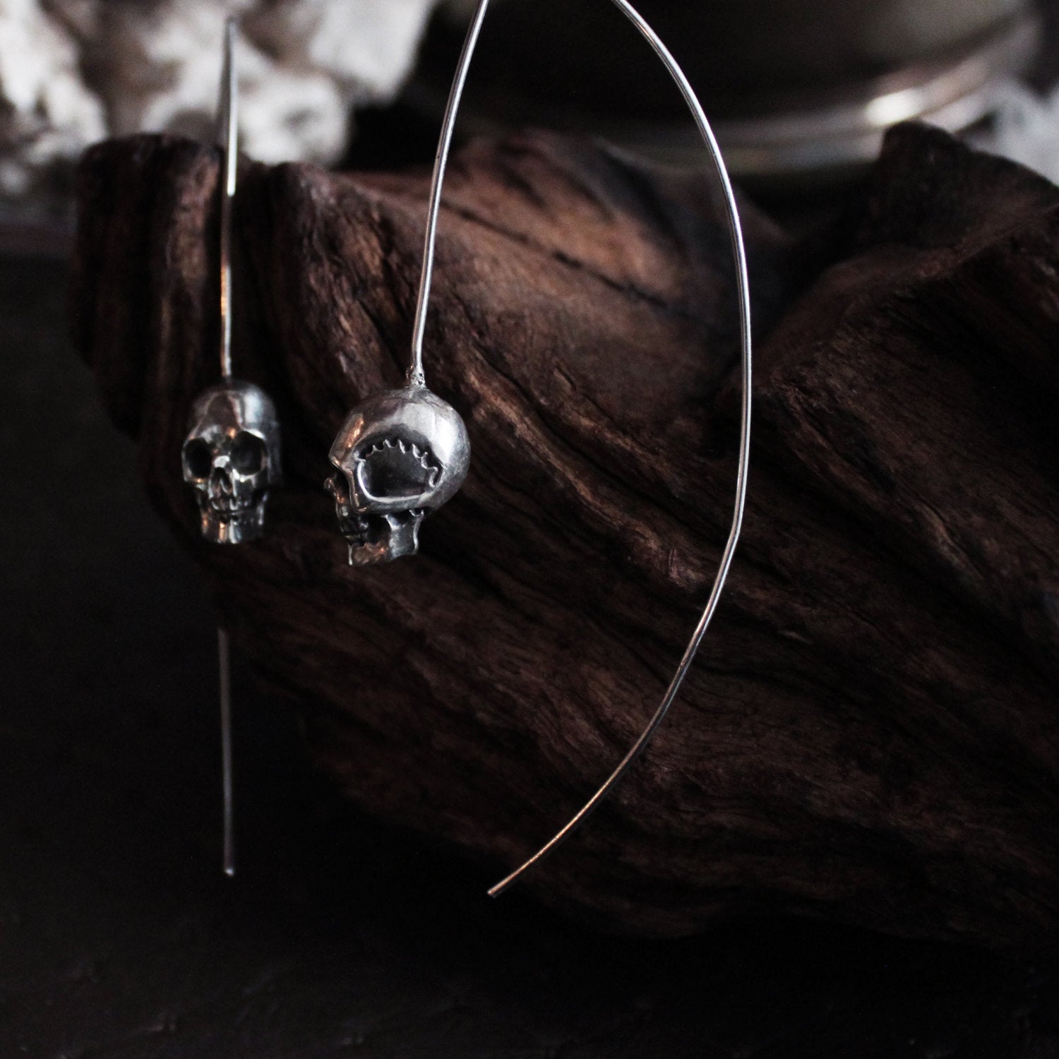 Skull Drop Earrings - Inchoo Bijoux