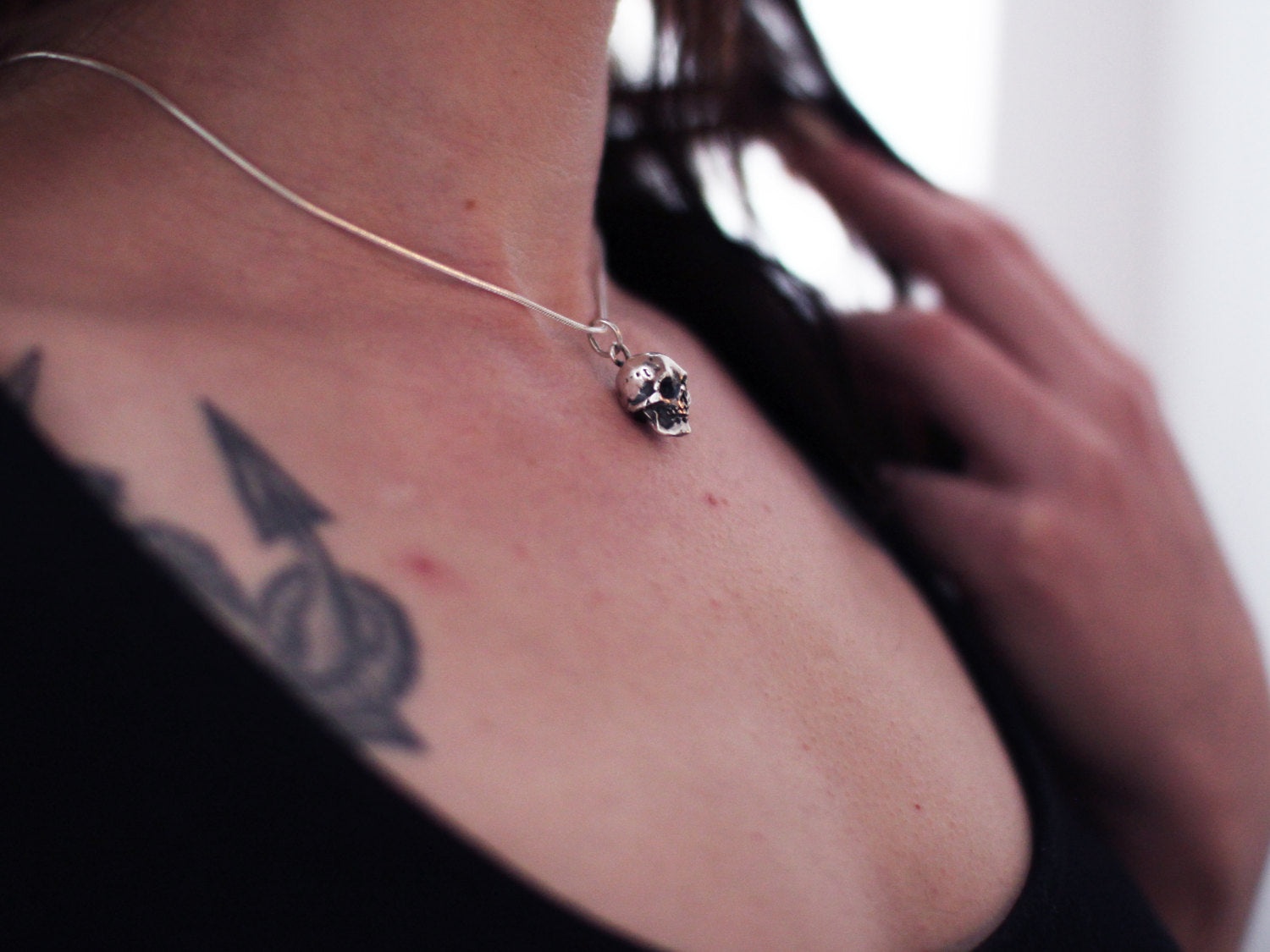 Silver Skull Pendant - Inchoo Bijoux